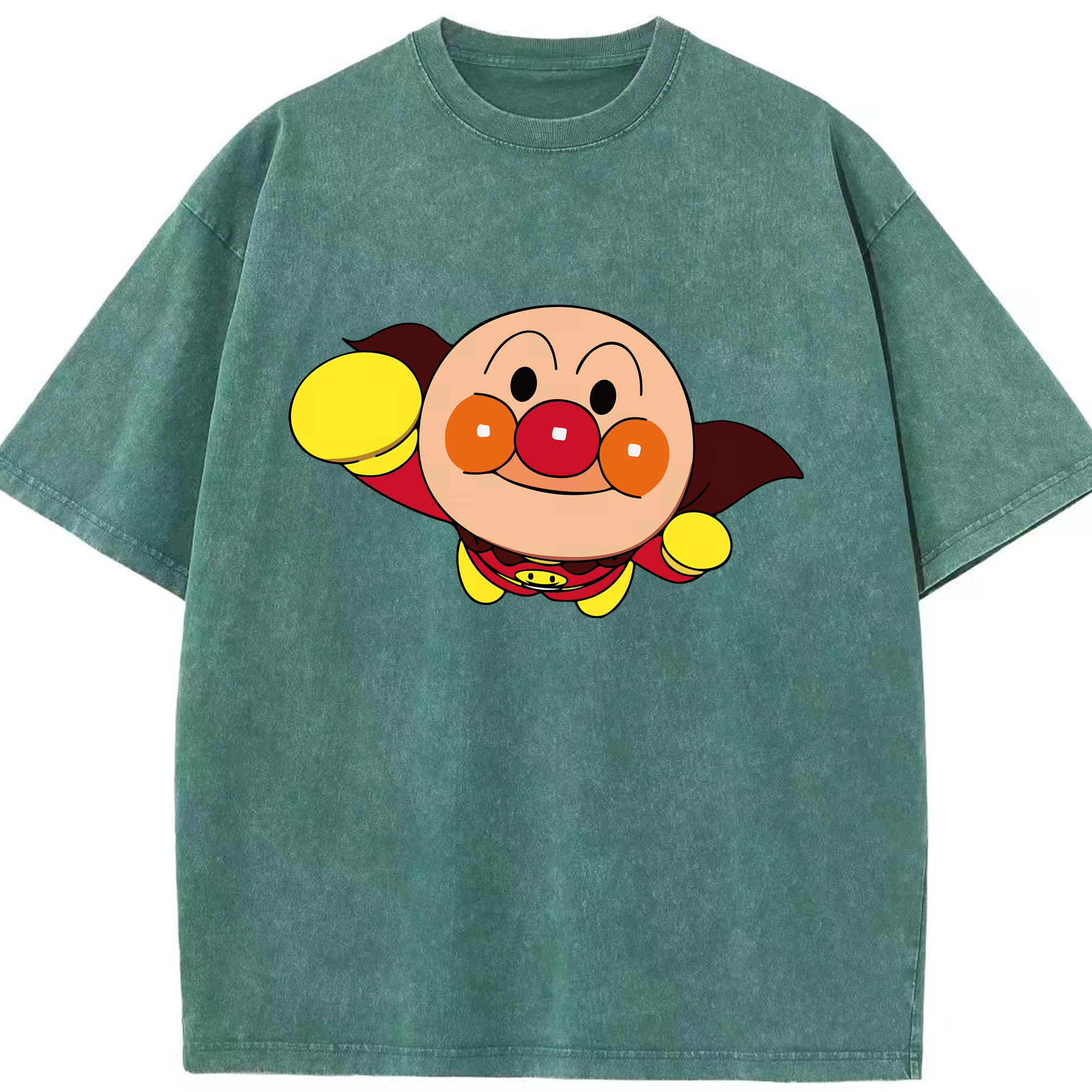（画像用） アンパンマン Anpanman 綿100% ヴィンテージ風 半袖Tシャツ（フロントプリント）